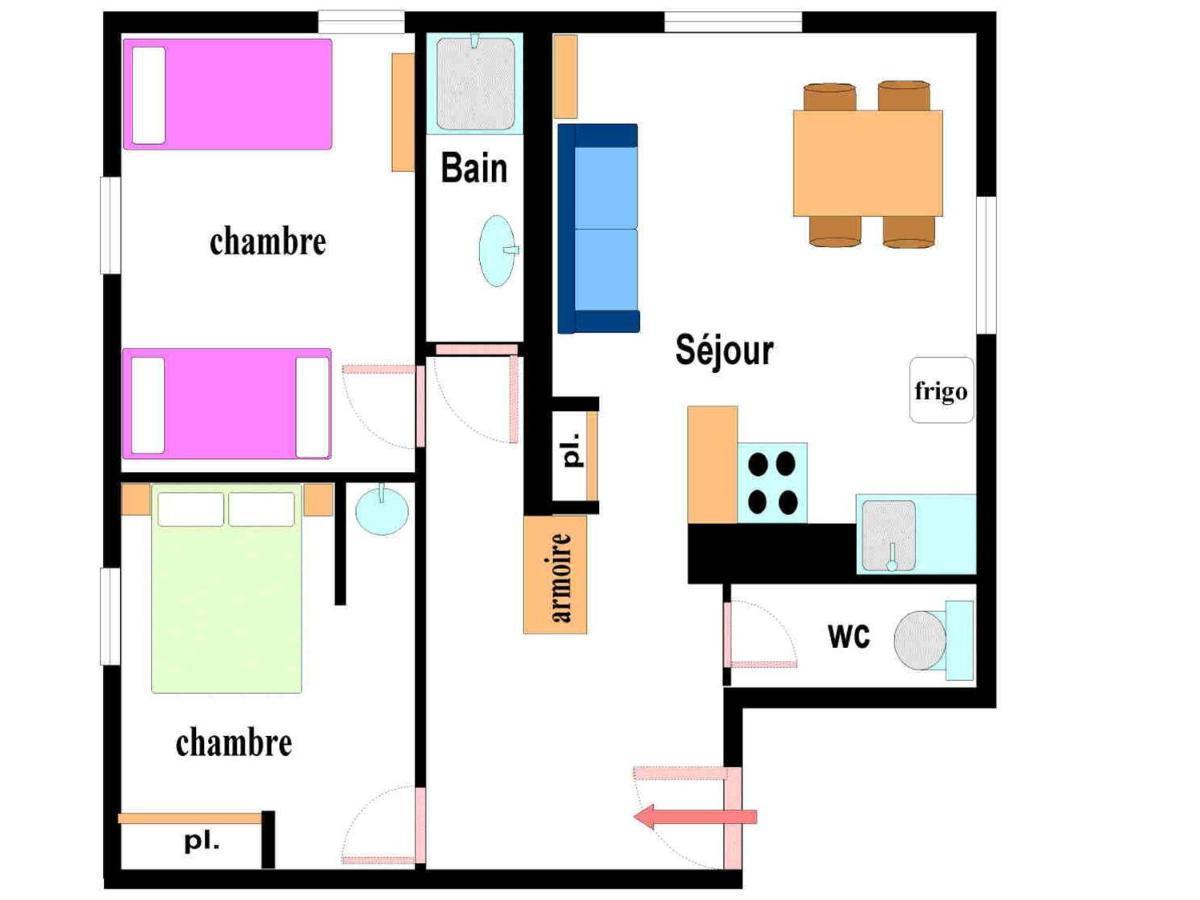 Appartement 5 Personnes Val Cenis, 2 Ch, Draps Fournis - Fr-1-508-253 لانسليبورغ-مونت-سينيس المظهر الخارجي الصورة